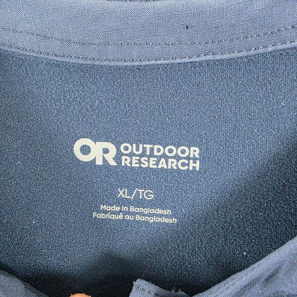 Outdoor Research Shirt Men's Blue Baritone Henley Performance Wicking Size XL - Picture 5 of 14